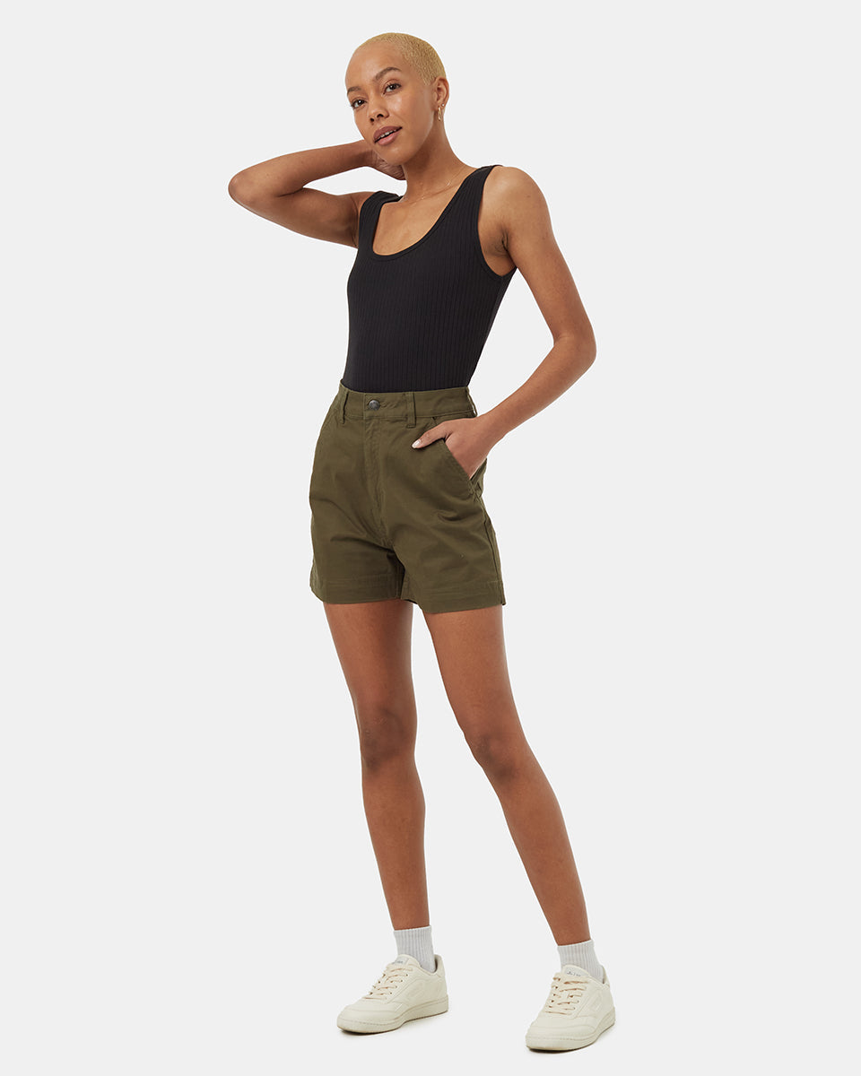 Twill High Waist Short-2