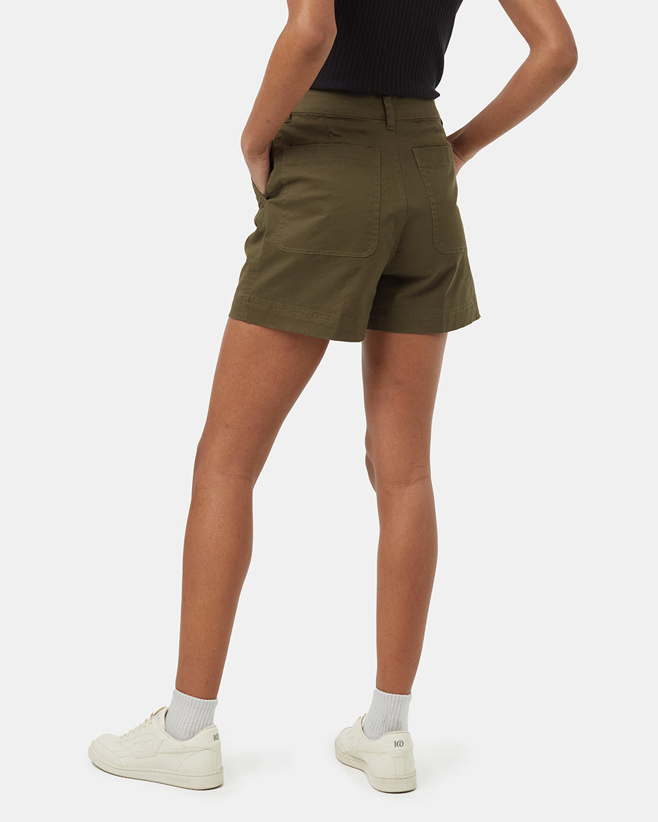 Twill High Waist Short-3