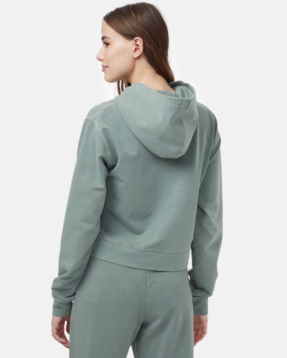 French Terry Cropped Hoodie-2