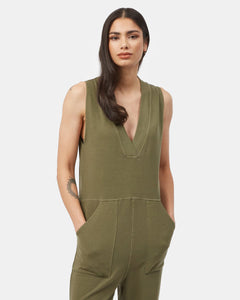 French Terry V-Neck Jumpsuit-2