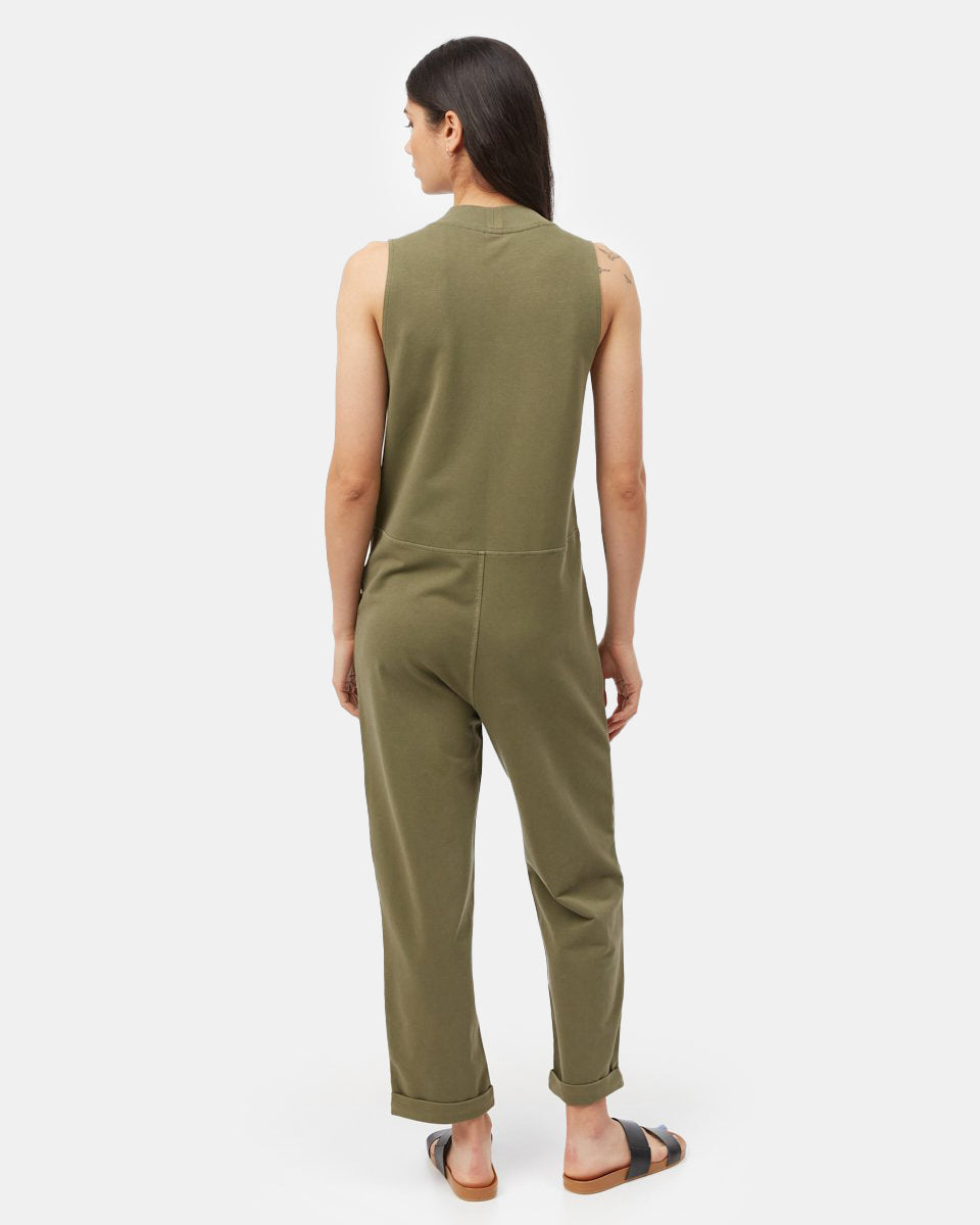 French Terry V-Neck Jumpsuit-3