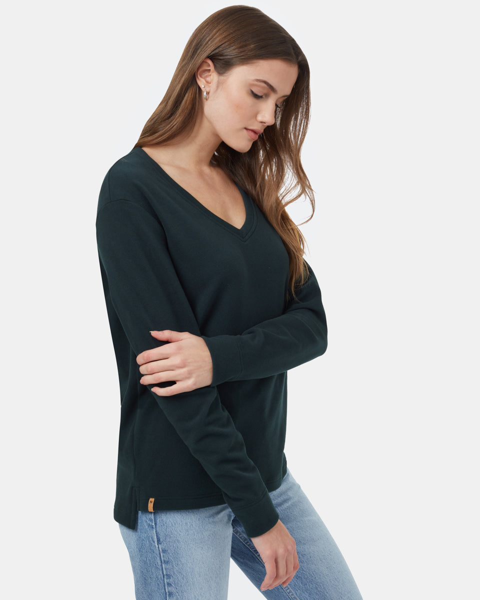 Luxe V-Neck Fleece-2