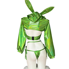 Anime Bunny Girl Style Neo Chrome Swimwear Sexy Bikini Cosplay Lingerie-7