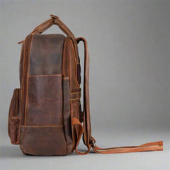 Greenwood Leather Backpack with Reinforced Laptop and Tablet Compartments-9