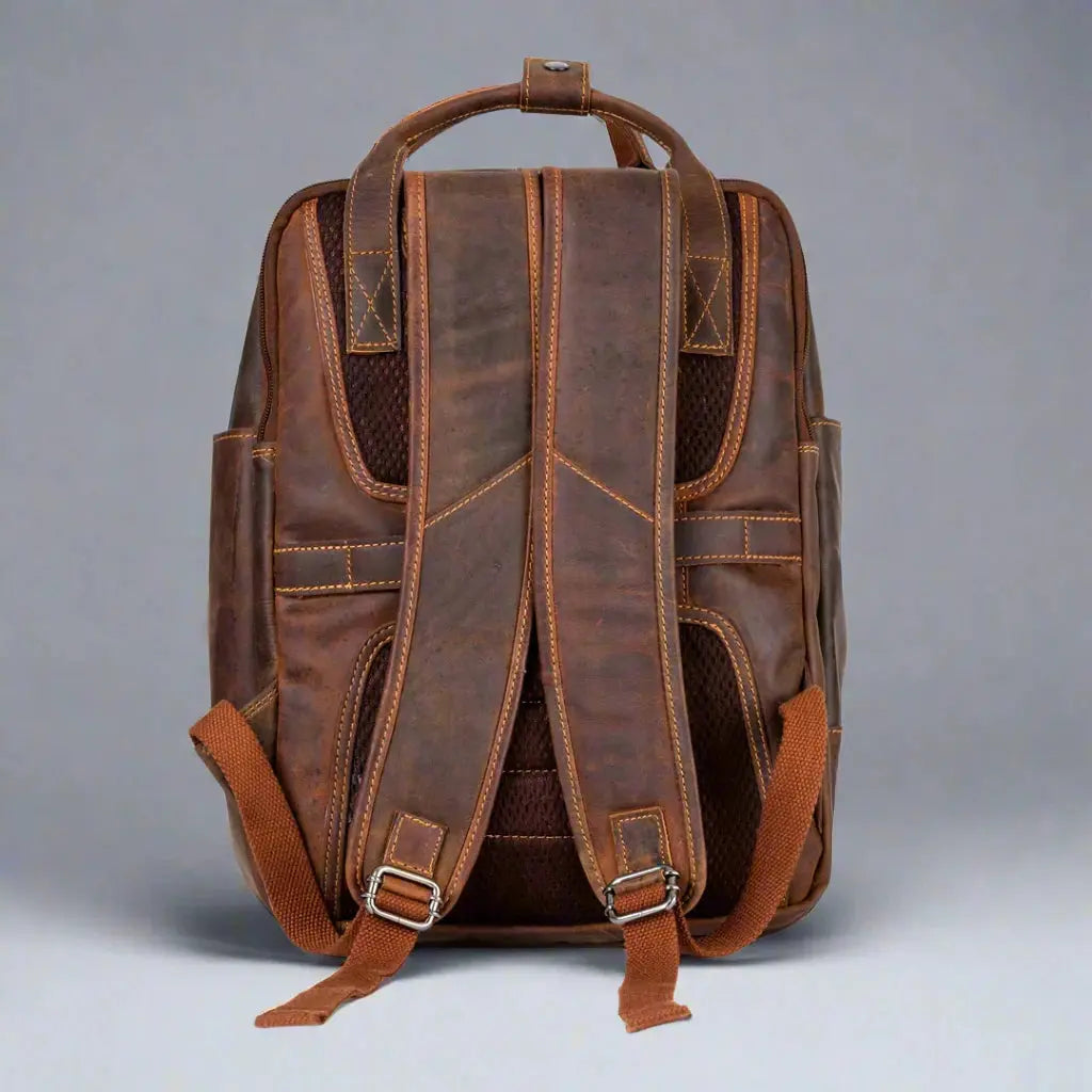 Greenwood Leather Backpack with Reinforced Laptop and Tablet Compartments-11