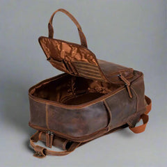 Greenwood Leather Backpack with Reinforced Laptop and Tablet Compartments-12