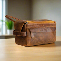 Greenwood Leather Darwin Travel Wash Bag-1