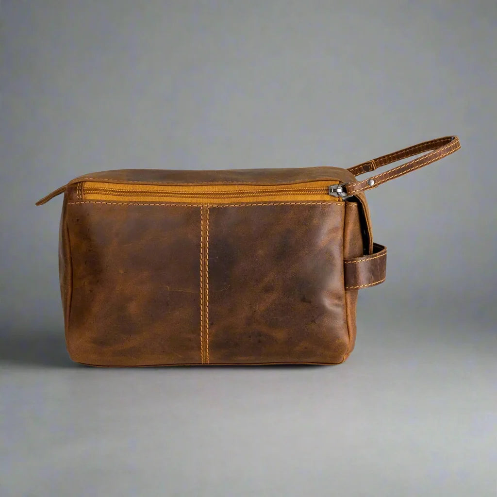 Greenwood Leather Darwin Travel Wash Bag-2