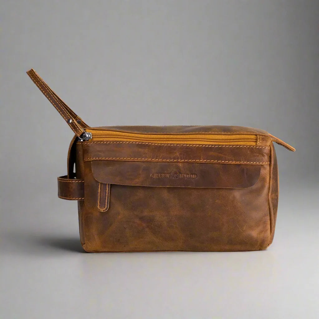 Greenwood Leather Darwin Travel Wash Bag-6