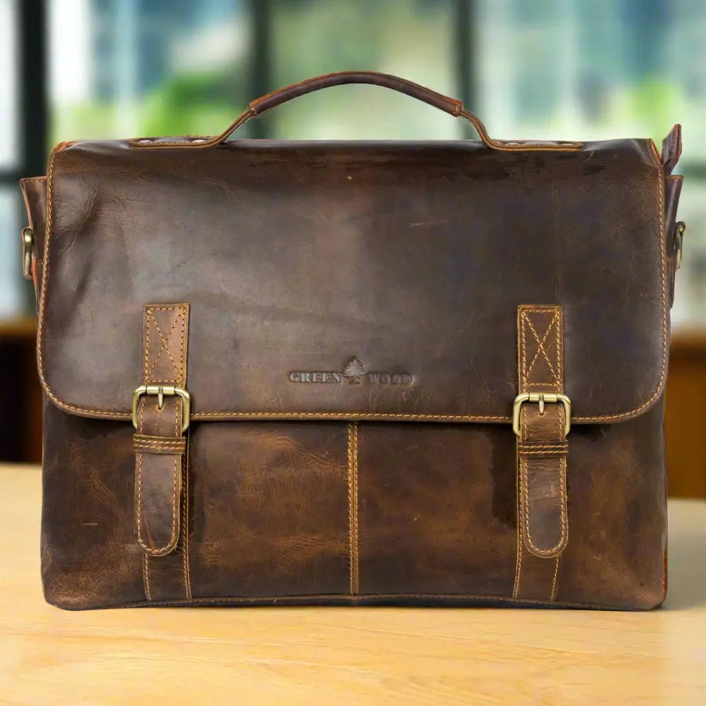 Greenwood Leather Laptop Bag-1