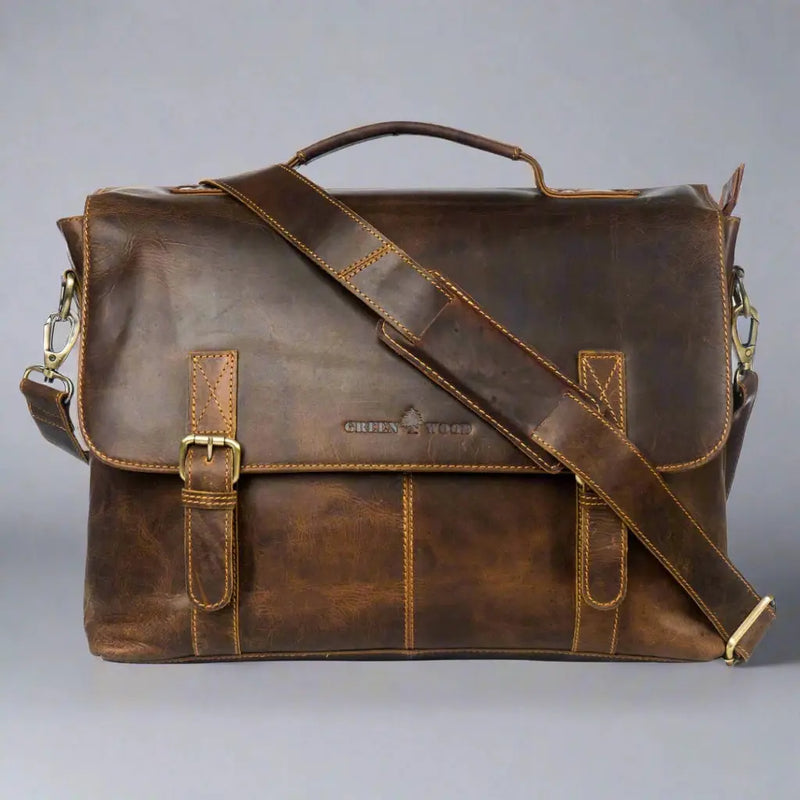 Greenwood Leather Laptop Bag-5