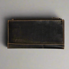 Greenwood Leather RFID Wallet with Zipper Pocket-1