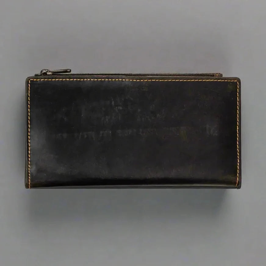 Greenwood Leather RFID Wallet with Zipper Pocket-4