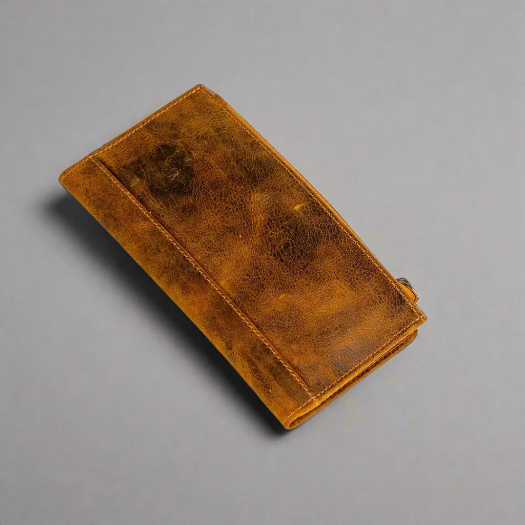 Greenwood Leather RFID Wallet with Zipper Pocket-8