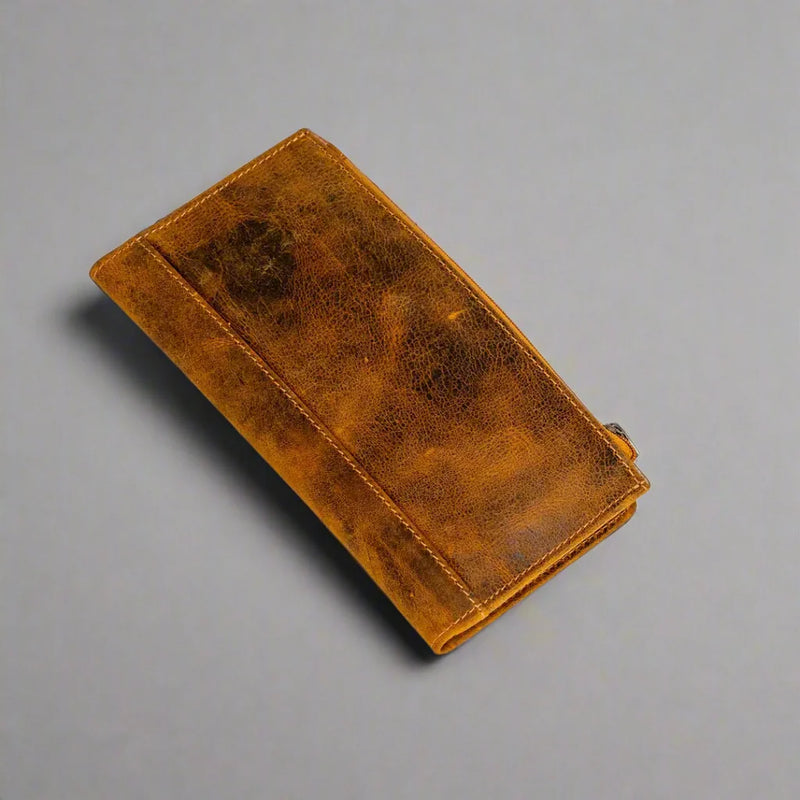 Greenwood Leather RFID Wallet with Zipper Pocket-8