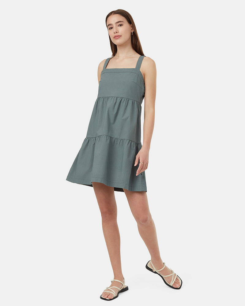 EcoStretch Cotton Tiered Dress-1