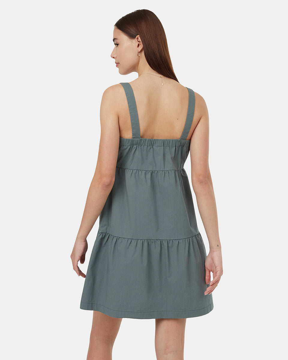 EcoStretch Cotton Tiered Dress-3