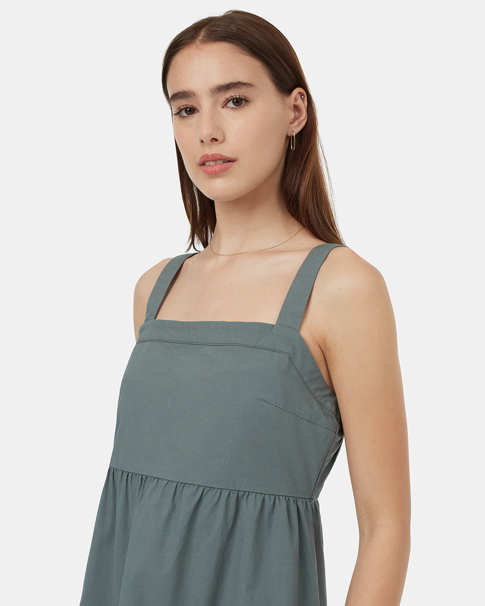 EcoStretch Cotton Tiered Dress-4