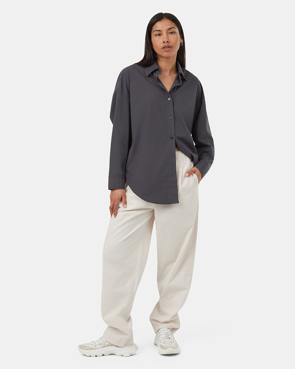 EcoStretch Cotton Oversized Shirt-2