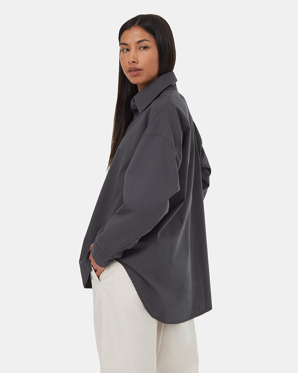 EcoStretch Cotton Oversized Shirt-3