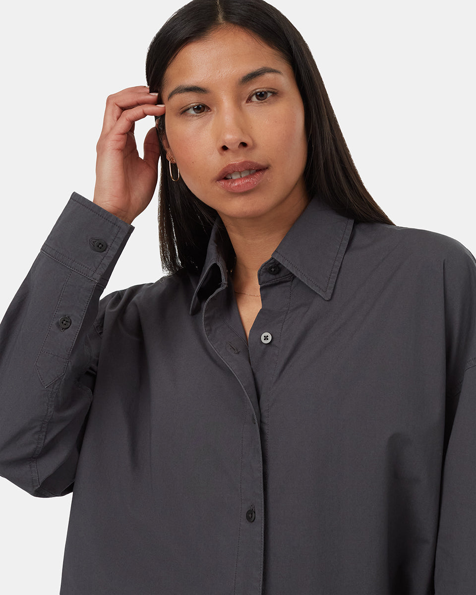 EcoStretch Cotton Oversized Shirt-4