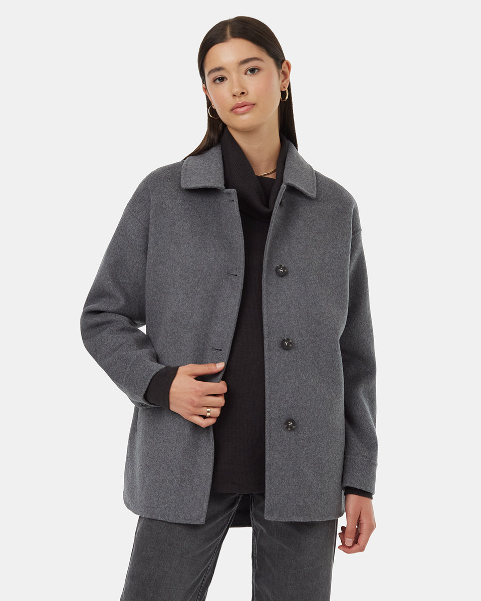 Wool Button Front Coat-1