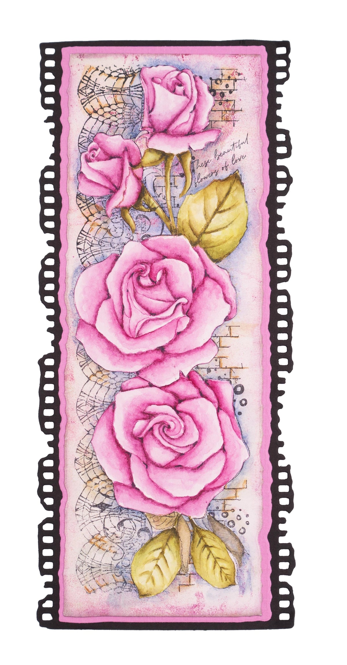 SL Clear Stamp Roses Grunge Collection 210x74x3mm 1 PC nr.202-2