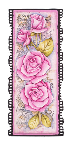 SL Clear Stamp Roses Grunge Collection 210x74x3mm 1 PC nr.202-2