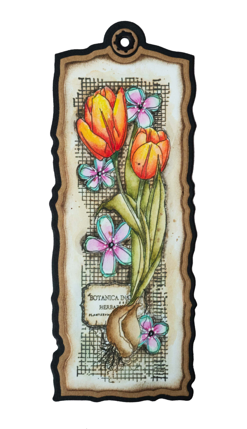 SL Clear Stamp Tulips Grunge Collection 45x140x3mm 1 PC nr.394-3