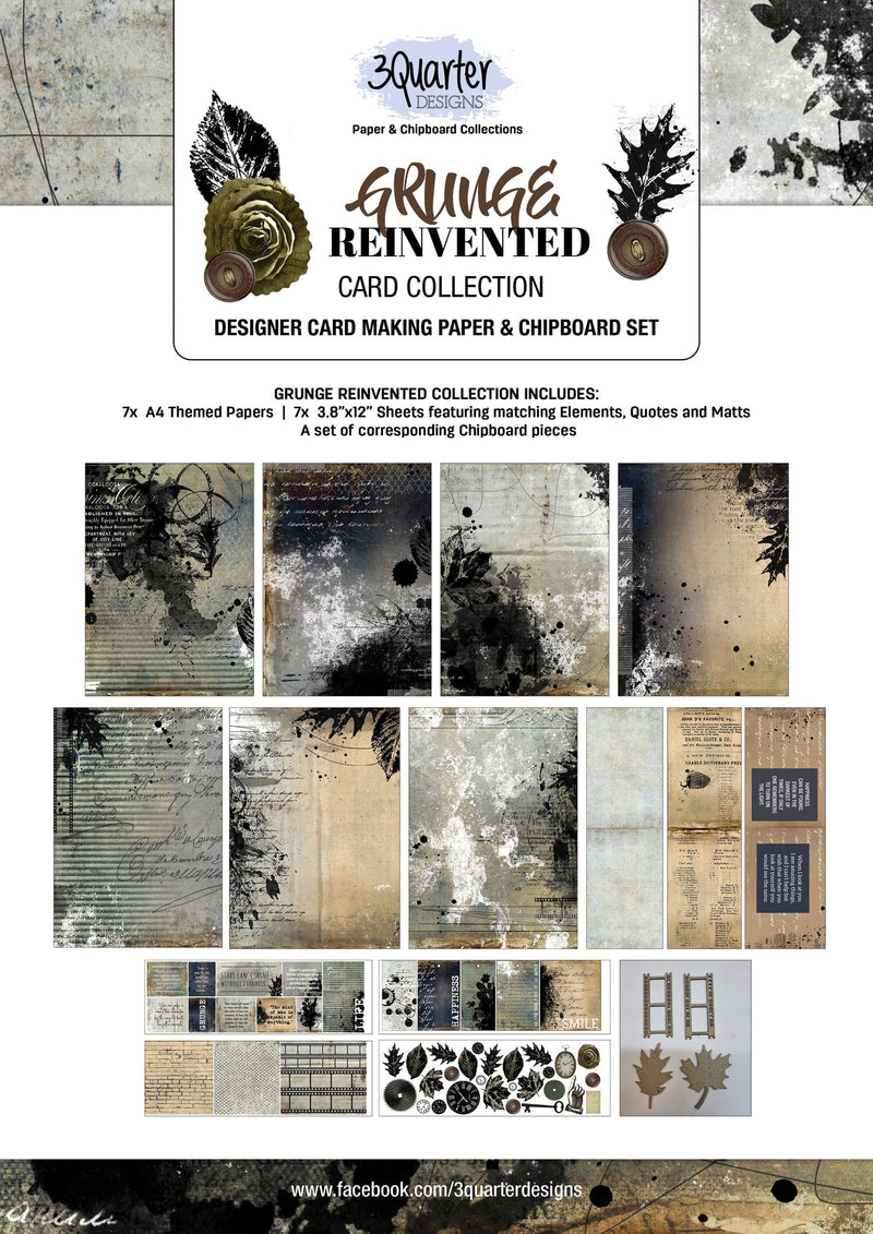 3Quarter Designs Grunge Reinvented Card Collection-1