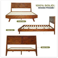 Base de cama de madera maciza Harmony-7