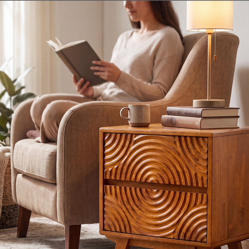 Harmony Solid Wood Nightstand-9