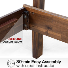 Aurora Solid Wood Bed Frame-18