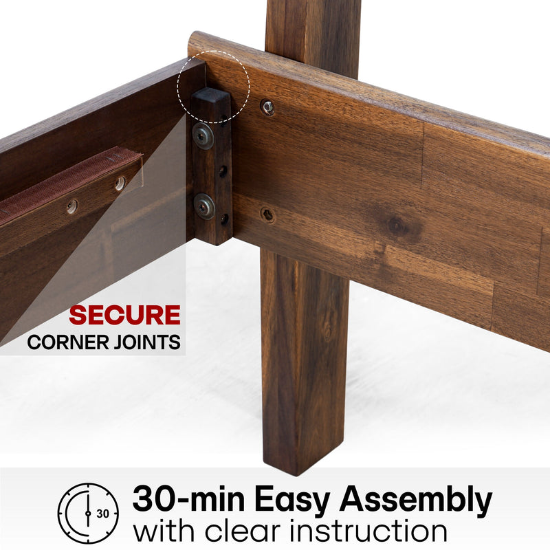 Aurora Solid Wood Bed Frame-18