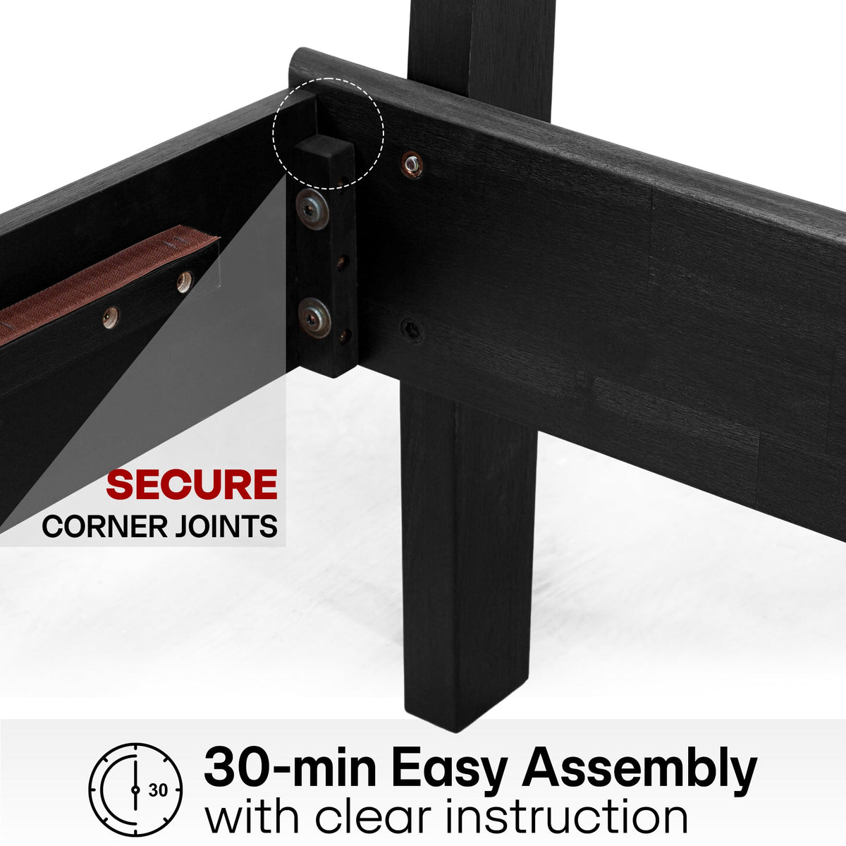 Aurora Solid Wood Bed Frame-47