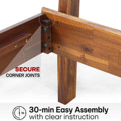 Aurora Solid Wood Bed Frame-28