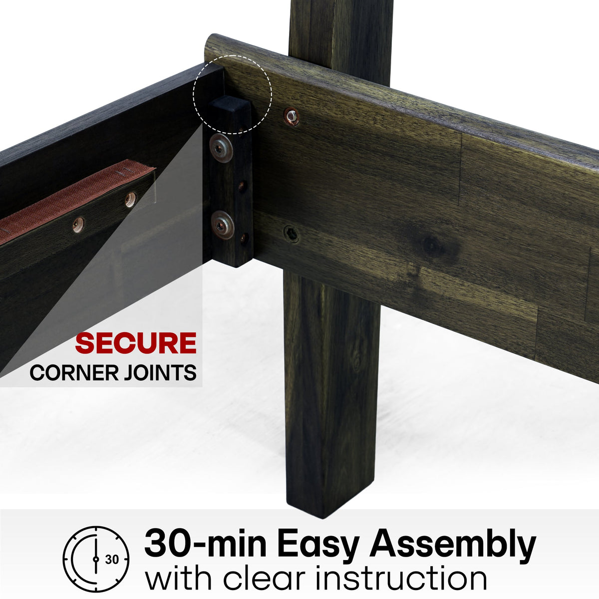 Aurora Solid Wood Bed Frame-7