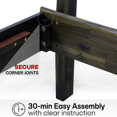 Aurora Solid Wood Bed Frame-7