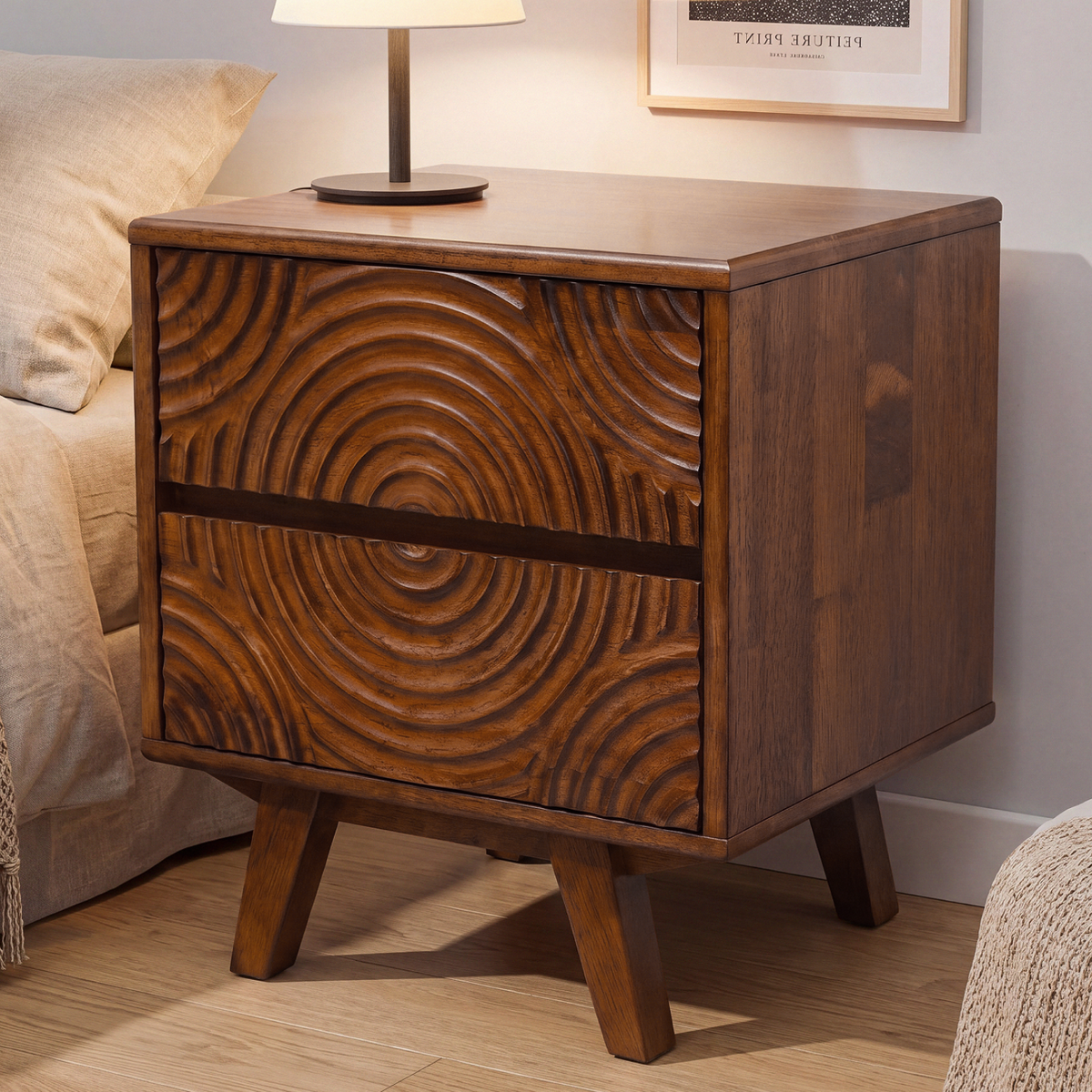 Harmony Solid Wood Nightstand-12