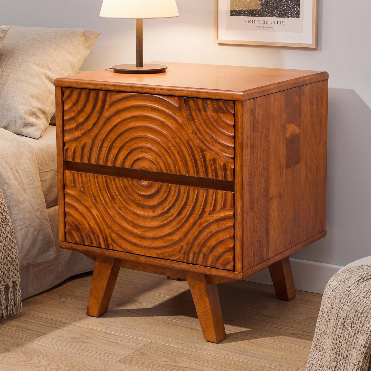 Harmony Solid Wood Nightstand-2