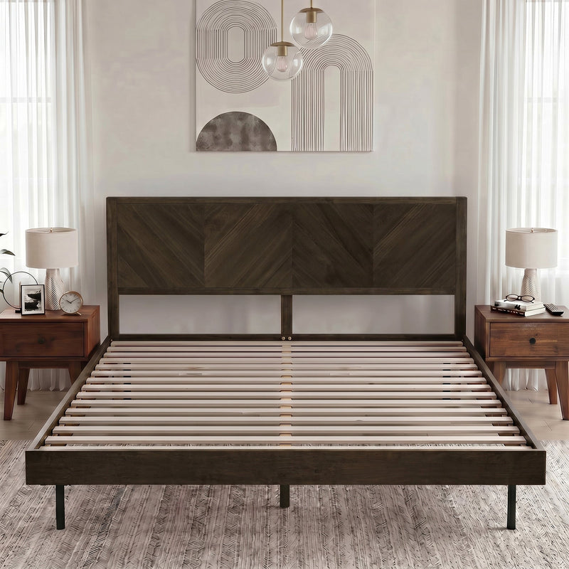 Alander Solid Wood Bed Frame-2