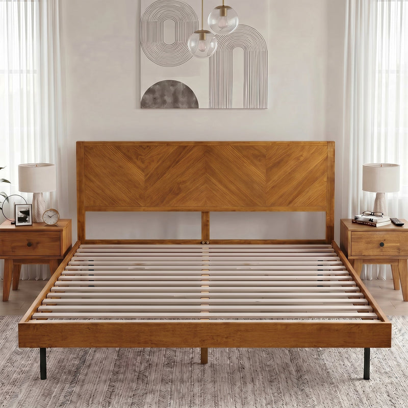 Alander Solid Wood Bed Frame-24