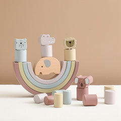 Animal Stacking Set — Wooden Balance & Stacking Toy | Wild Baby-1