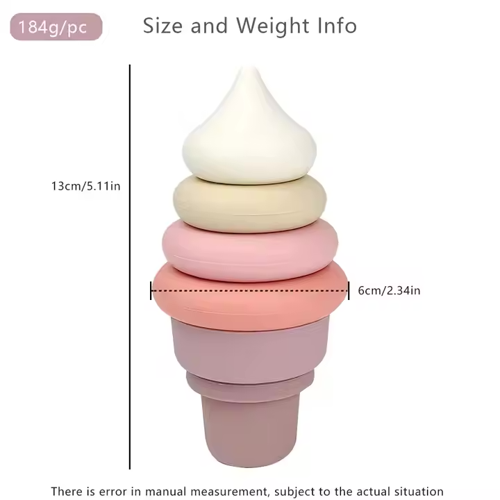 Silicone Ice Cream Stacking Set | Wild Baby-2
