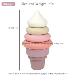 Silicone Ice Cream Stacking Set | Wild Baby-2