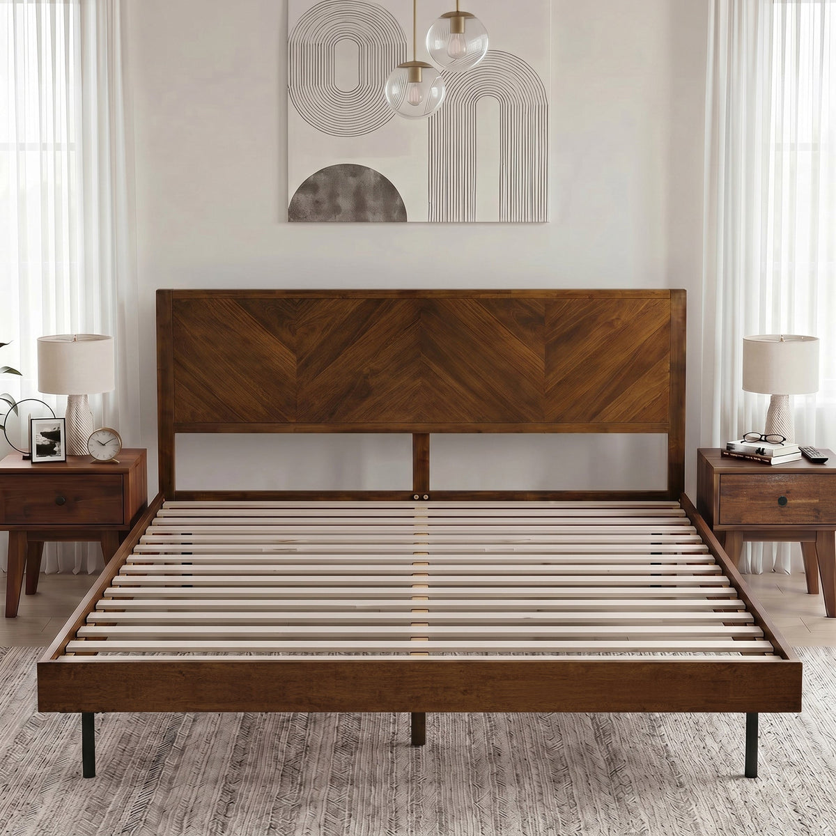 Alander Solid Wood Bed Frame-13