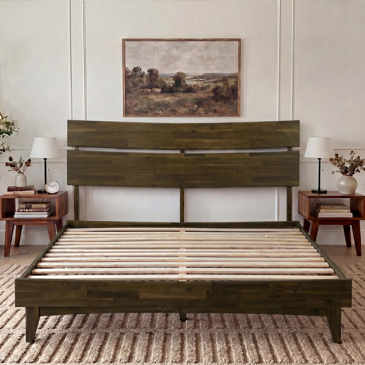 Aurora Solid Wood Bed Frame-2