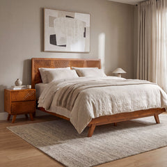 Base de cama de madera maciza Harmony-3