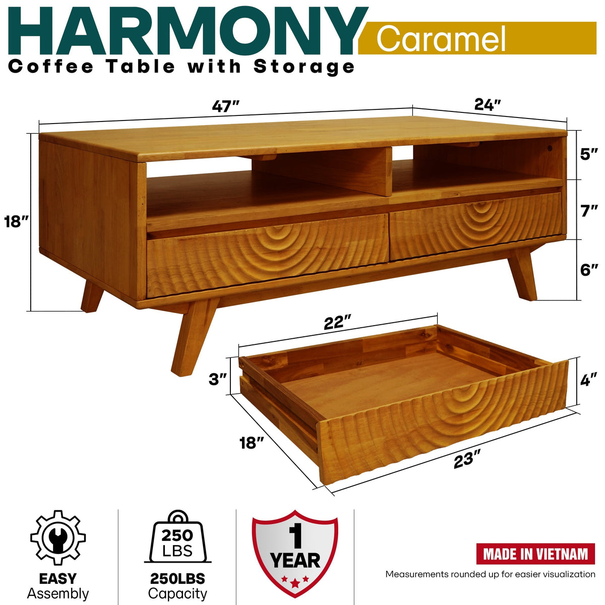 Mesa de centro de madera Harmony-4