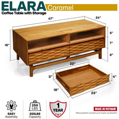 Elara Wooden Coffee Table-4